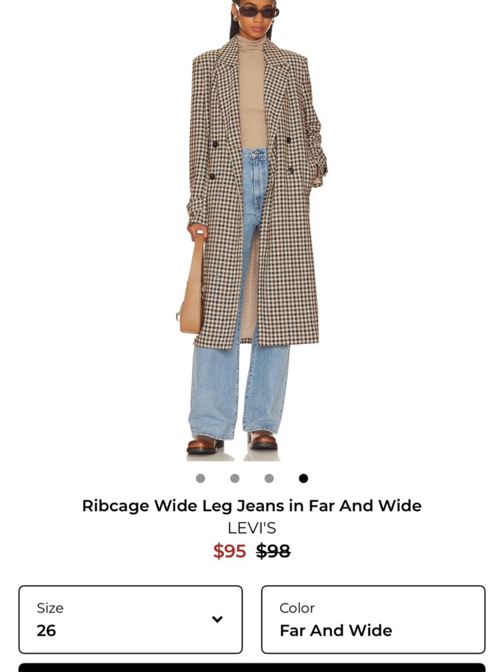 Levi's Light Blue Ribcage Wide-Leg Jeans